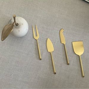 Nordstrom At Home Gold Cheese Knife Set 🧀 🍷